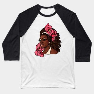 Bob the Drag Queen Flower Vintage Tattoo Baseball T-Shirt